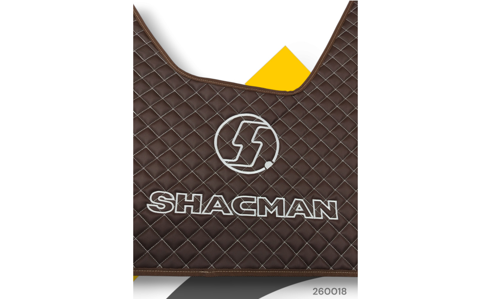 Автоковрики ЭКО Кожа ноги+средний SHACMAN x6000 (Пневмо) №91 (вышивка центр+ноги) с подъёмом коричн. 260018 www.povorotnik.ru Автоковрики ЭКО Кожа ноги+средний SHACMAN x6000 (Пневмо) №91 (вышивка центр+ноги) с подъёмом коричн. 260018 www.povorotnik.ru