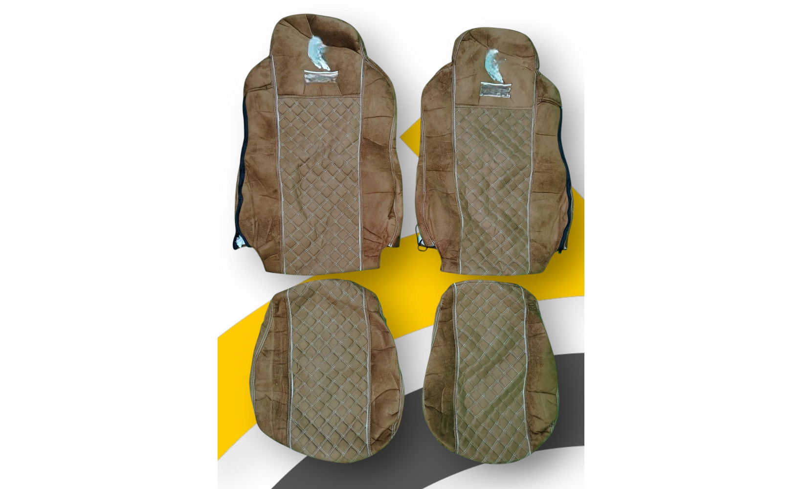 Чехлы Чехол премиум (alicanta + alicanta), КАМАЗ NEO (К71); коричневая + коричневая 11933 VimpelOFF Чехлы Чехол премиум (alicanta + alicanta), КАМАЗ NEO (К71); коричневая + коричневая 11933 VimpelOFF