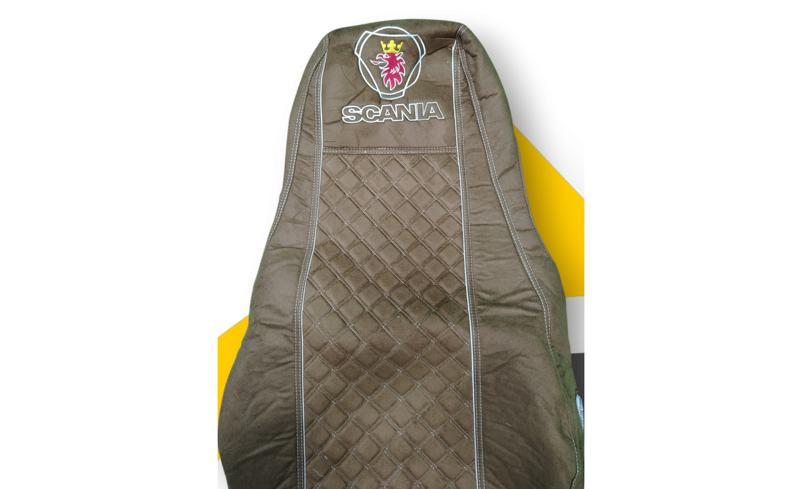 Чехлы Чехол премиум (alicanta + alicanta), SCANIA 5 (1 высокое, 1 низкое) S22; коричневая + коричневая, 112456 VimpelOFF Чехлы Чехол премиум (alicanta + alicanta), SCANIA 5 (1 высокое, 1 низкое) S22; коричневая + коричневая, 112456 VimpelOFF