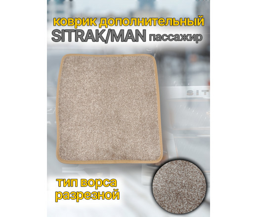 Автоковрик (ковролин) вкладыш SITRAK (кант беж.) пассажир CARDINAL бежевый 262386 www.povorotnik.ru