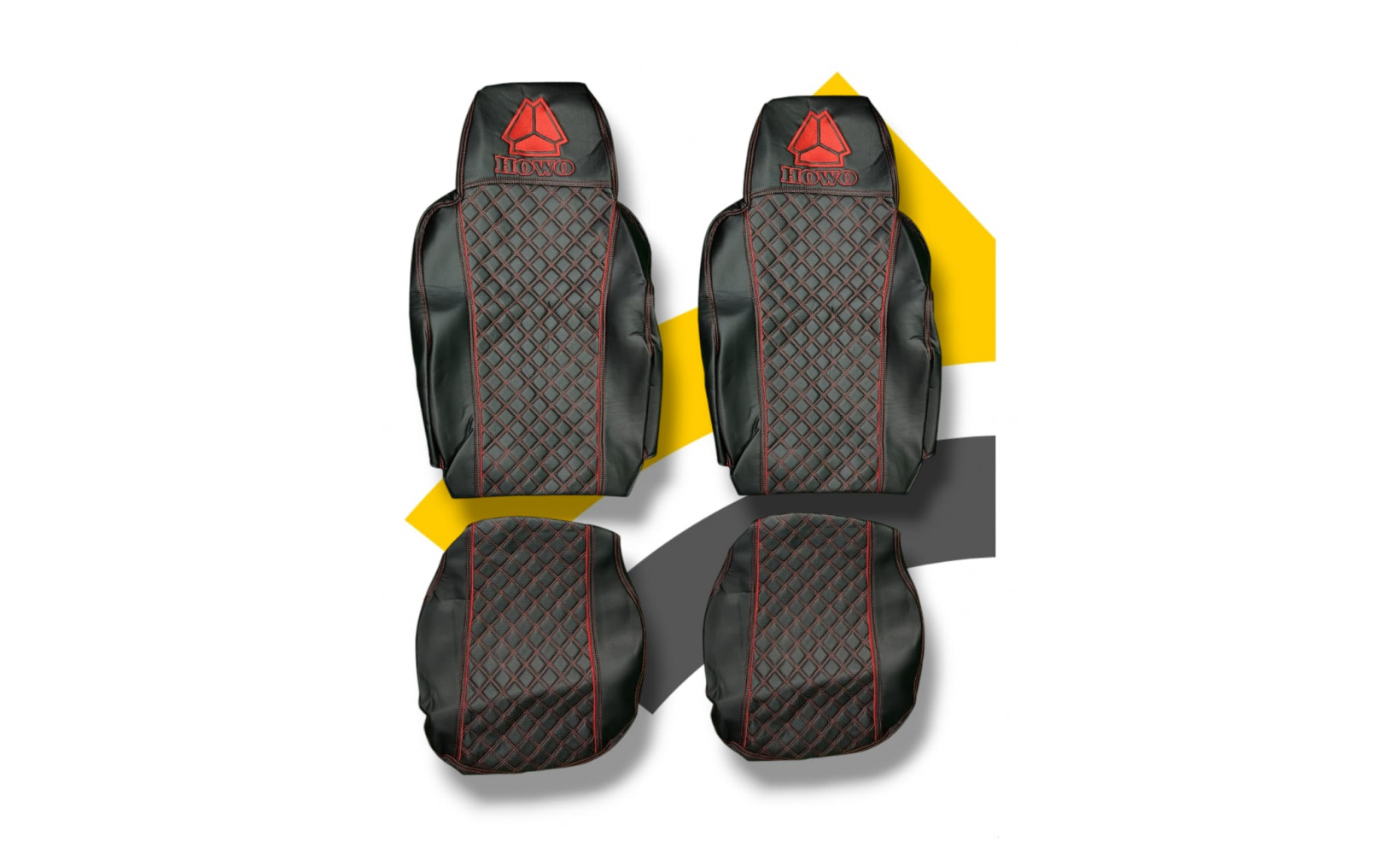 Чехлы HOWO HW-76 Иск.Кожа-Иск.Кожа черн (красн. отстрочка) 115071 VimpelOFF