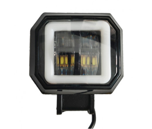 Ходовые огни 12-24v G0030 20W 74*80*50mm квадратная светящ.кольцо 4psc CREE 20290