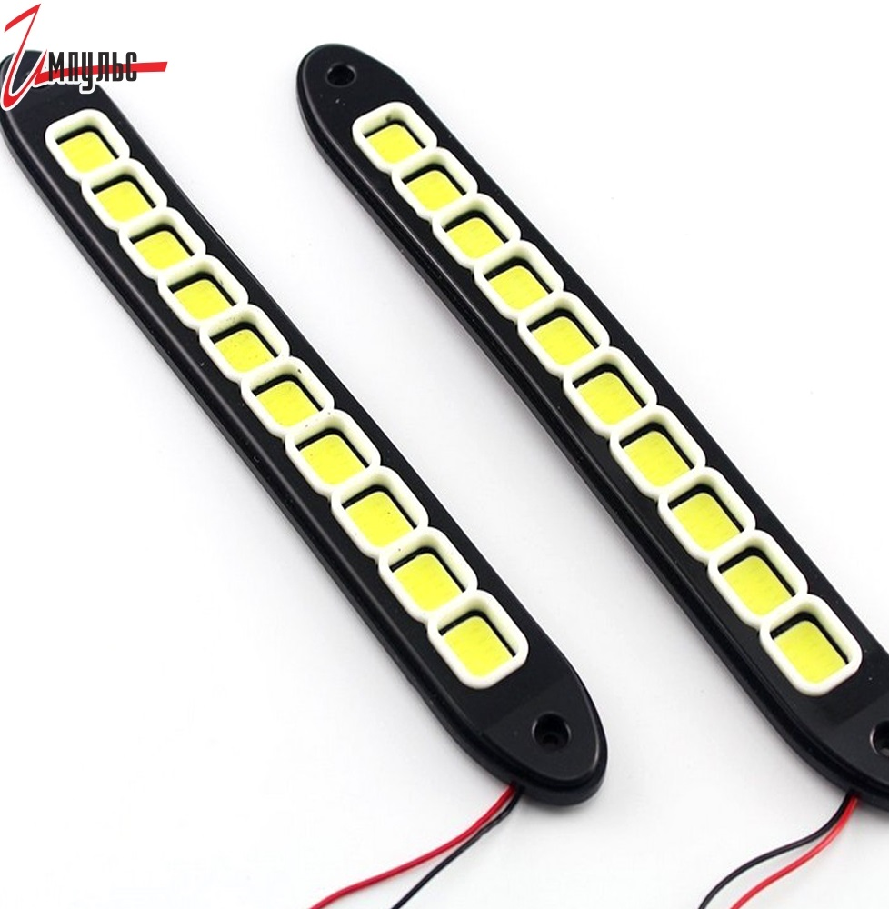 Ходовые огни 12-24v COB LED 9 диодов гибкие силикон 233256